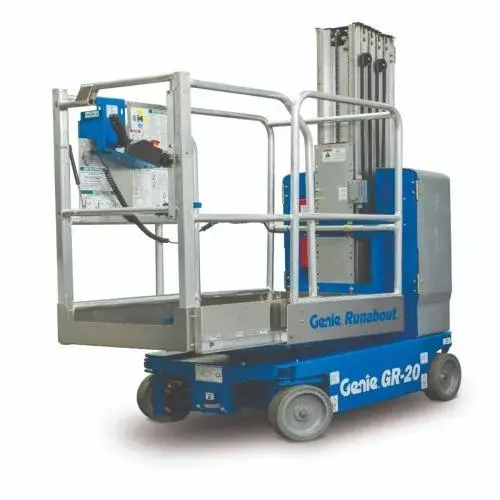 Arriendo de Alzahombre Unipersonal Genie modelo GR-20 en SK Rental con cobertura nacional.